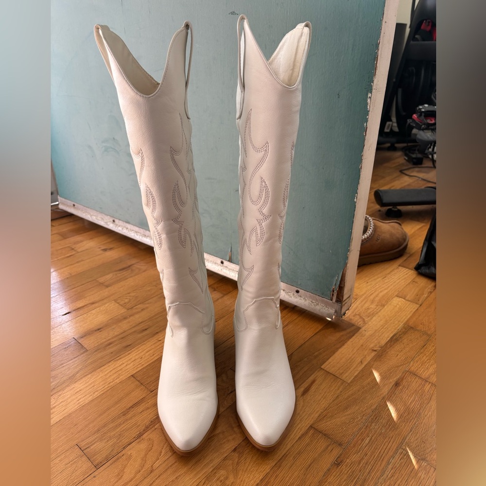 Women's White Western Boots